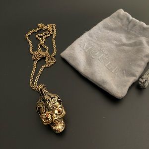 Alexander Mcqueen skull pendant necklace